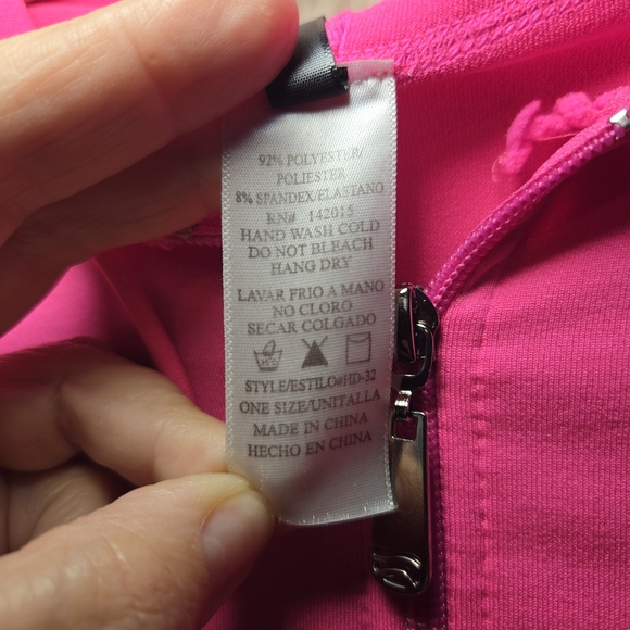 New Mix Pink Zip Up Hoodie And Seamless Leggings Set One Size (See Description) - Picture 3 of 9